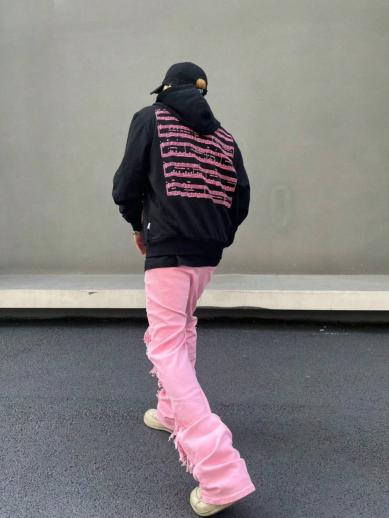 Men's Ripped Frayed Drip  Jeans