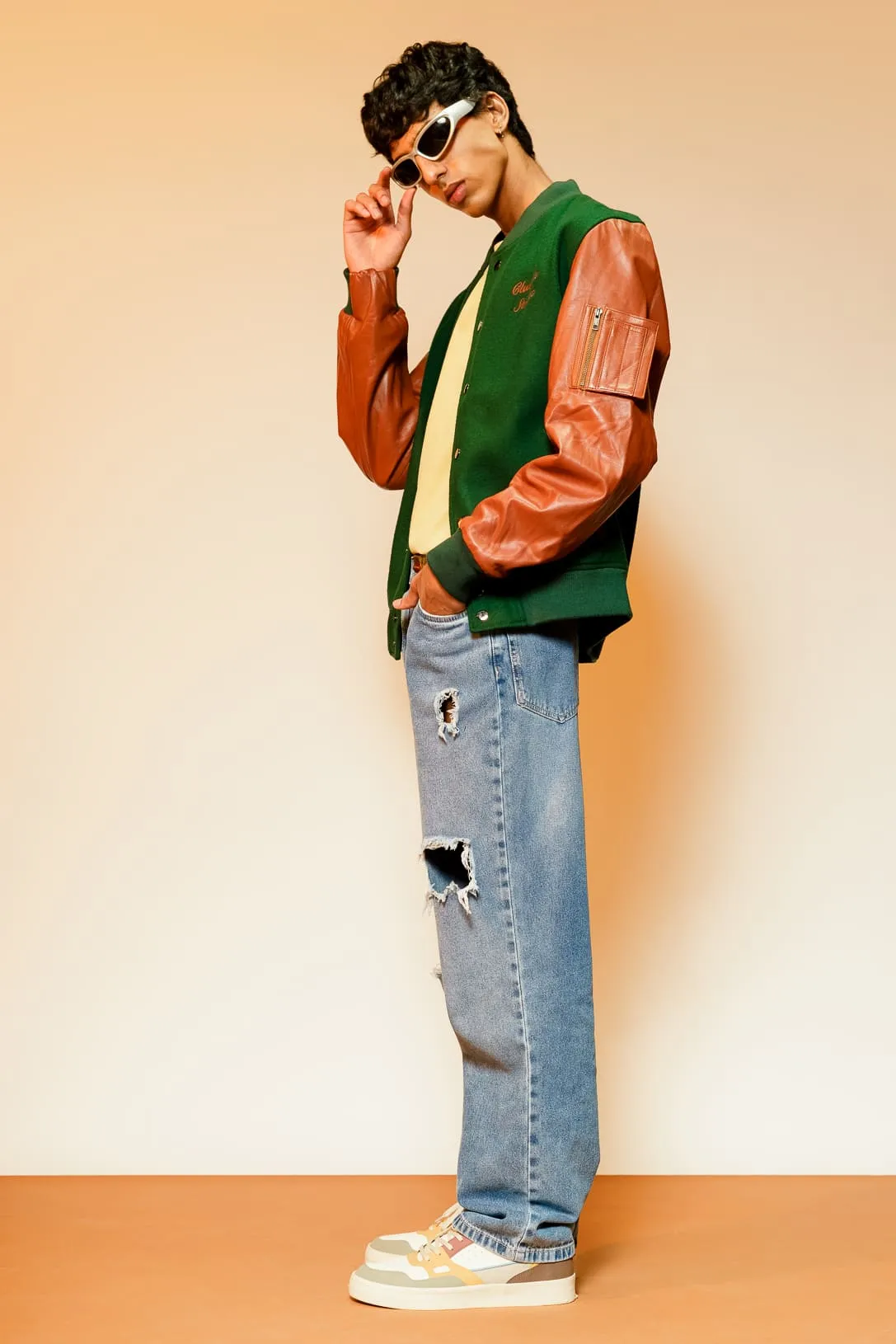 Men's Ripped Straight Jeans