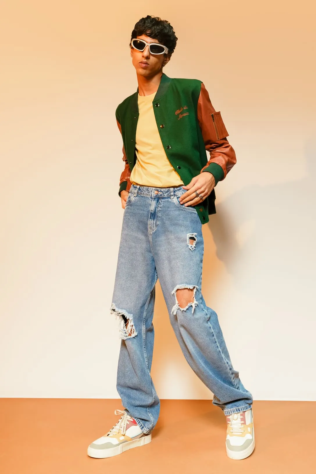 Men's Ripped Straight Jeans