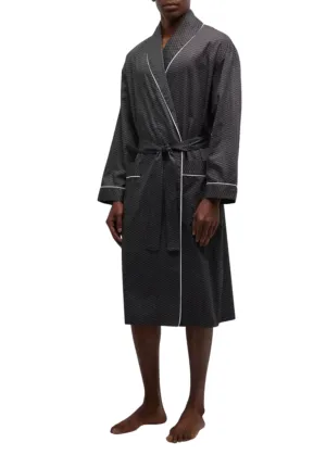 Men's Robe - Black Fan