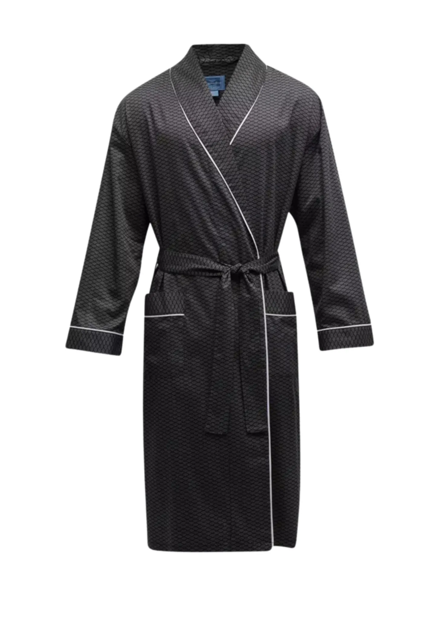 Men's Robe - Black Fan