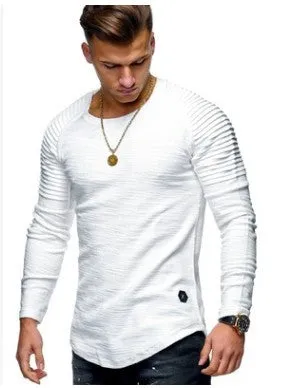 Men's Round Neck Slim Solid Color Short Sleeved T-shirt