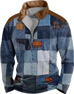 Mens Shirt Large Size Base Shirt Digital 3D Print Casual Long Sleeve T Shirt Zipper Long Sleeve Shirt Mens Shirts