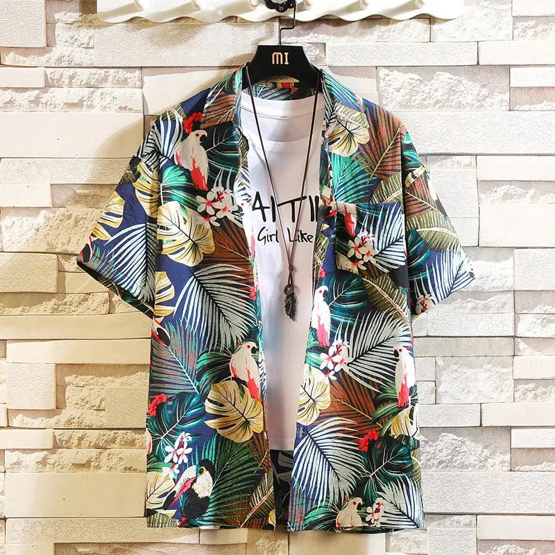 Men's Short Sleeve Beach Casual Shirts