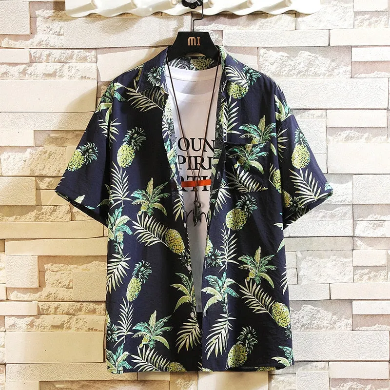 Men's Short Sleeve Beach Casual Shirts