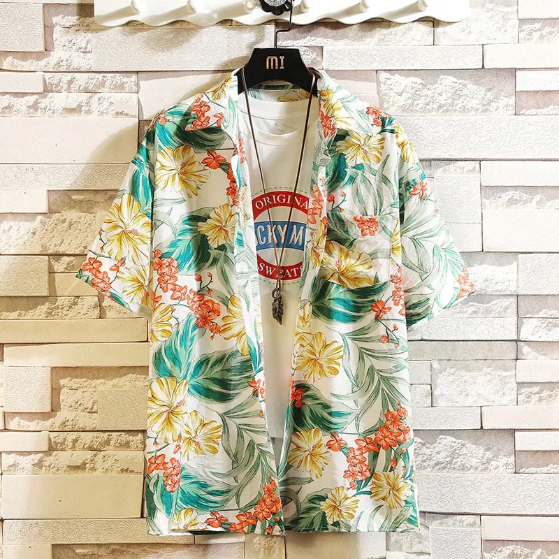 Men's Short Sleeve Beach Casual Shirts