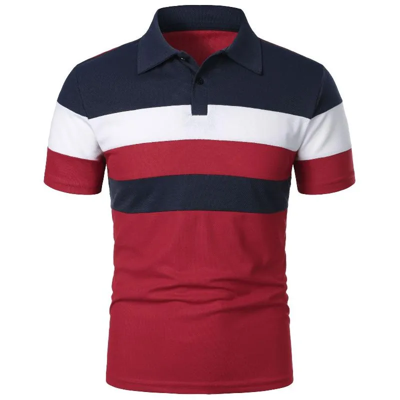 Men's Short Sleeve Polo Shirt With Three Stripes