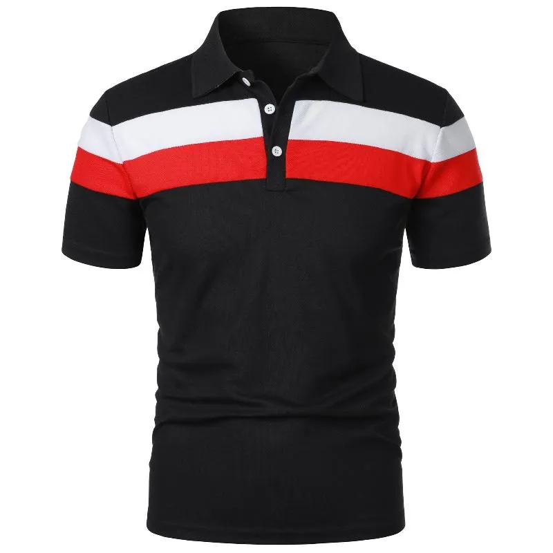 Men's Short Sleeve Polo Shirt With Three Stripes