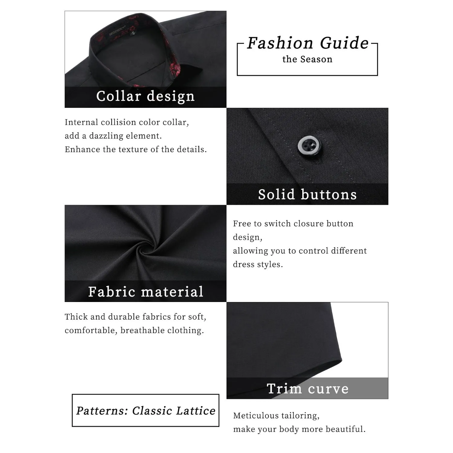 Men's Short Sleeve Shirt with Pocket - B1-BLACK B