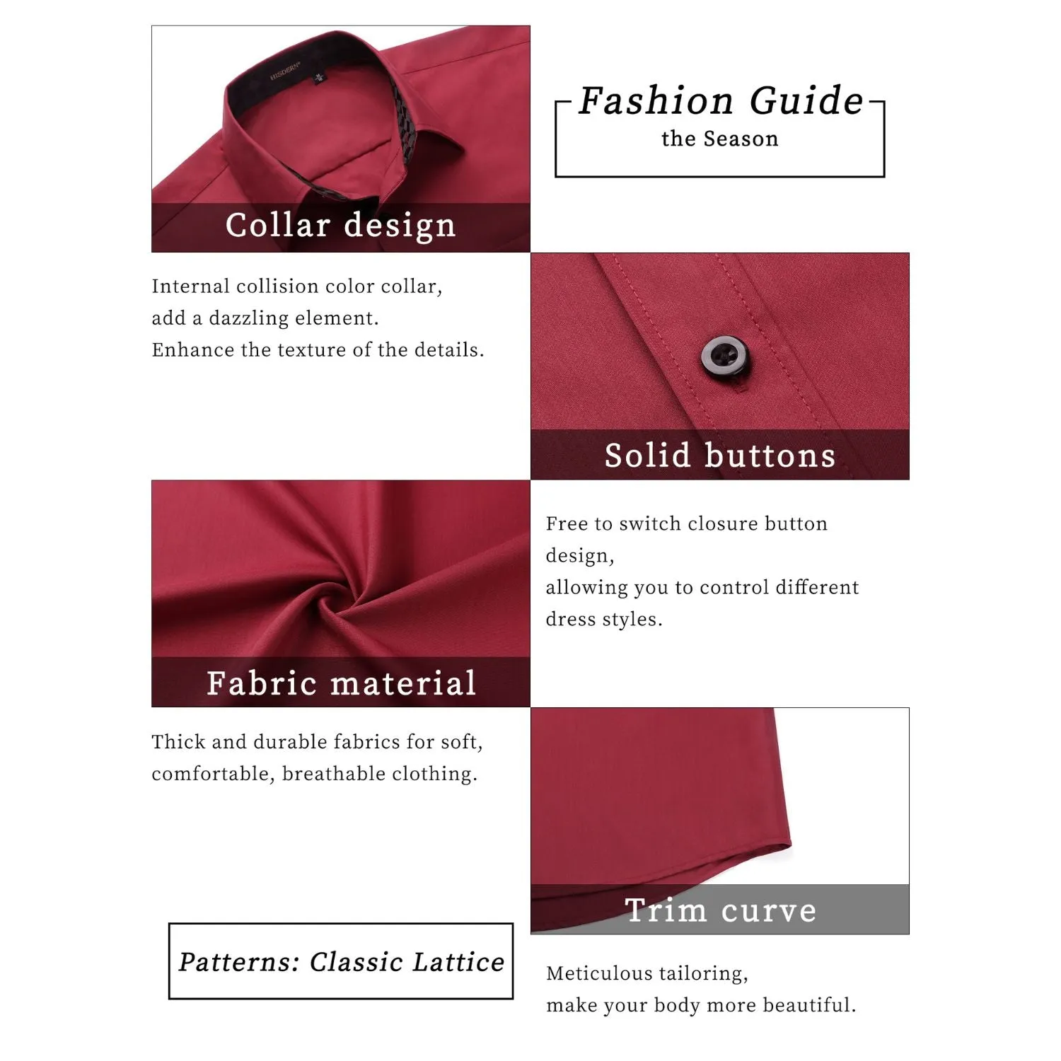 Men's Short Sleeve Shirt with Pocket - B1-RED