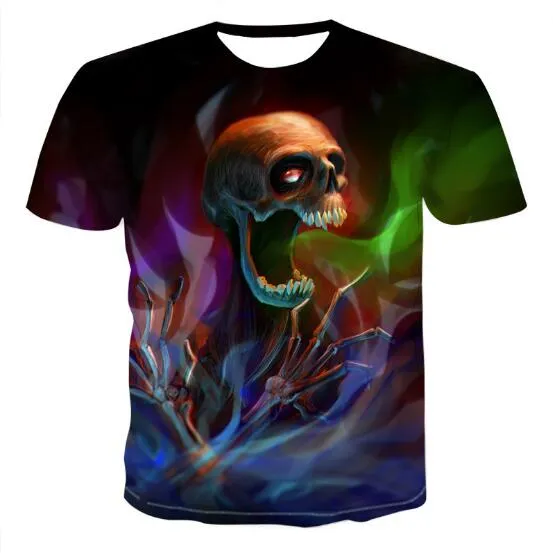 Men's Skull 3D Printed T-shirts - GlamzLife
