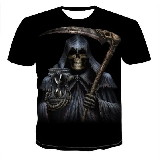 Men's Skull 3D Printed T-shirts - GlamzLife
