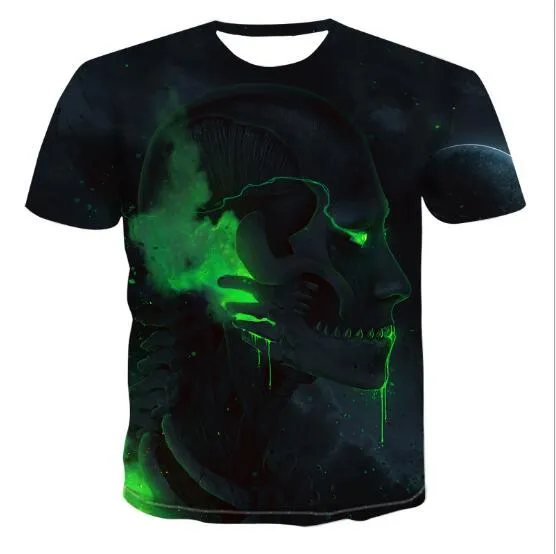 Men's Skull 3D Printed T-shirts - GlamzLife