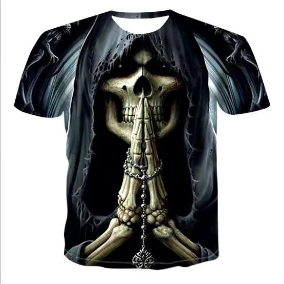 Men's Skull 3D Printed T-shirts - GlamzLife