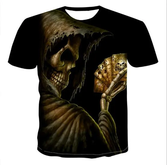 Men's Skull 3D Printed T-shirts - GlamzLife