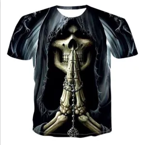 Men's Skull 3D Printed T-shirts - GlamzLife