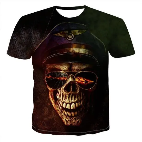 Men's Skull 3D Printed T-shirts - GlamzLife