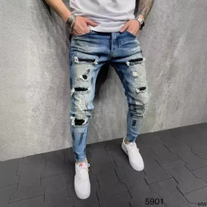 Men's Slim-Fit Ripped Jeans