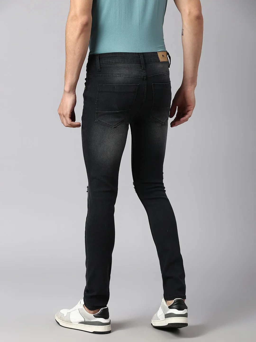 Men's Slim Fit Stretchable Black Denim Jeans