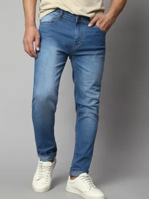 Men's Slim Fit Stretchable Denim Jeans (Indigo)