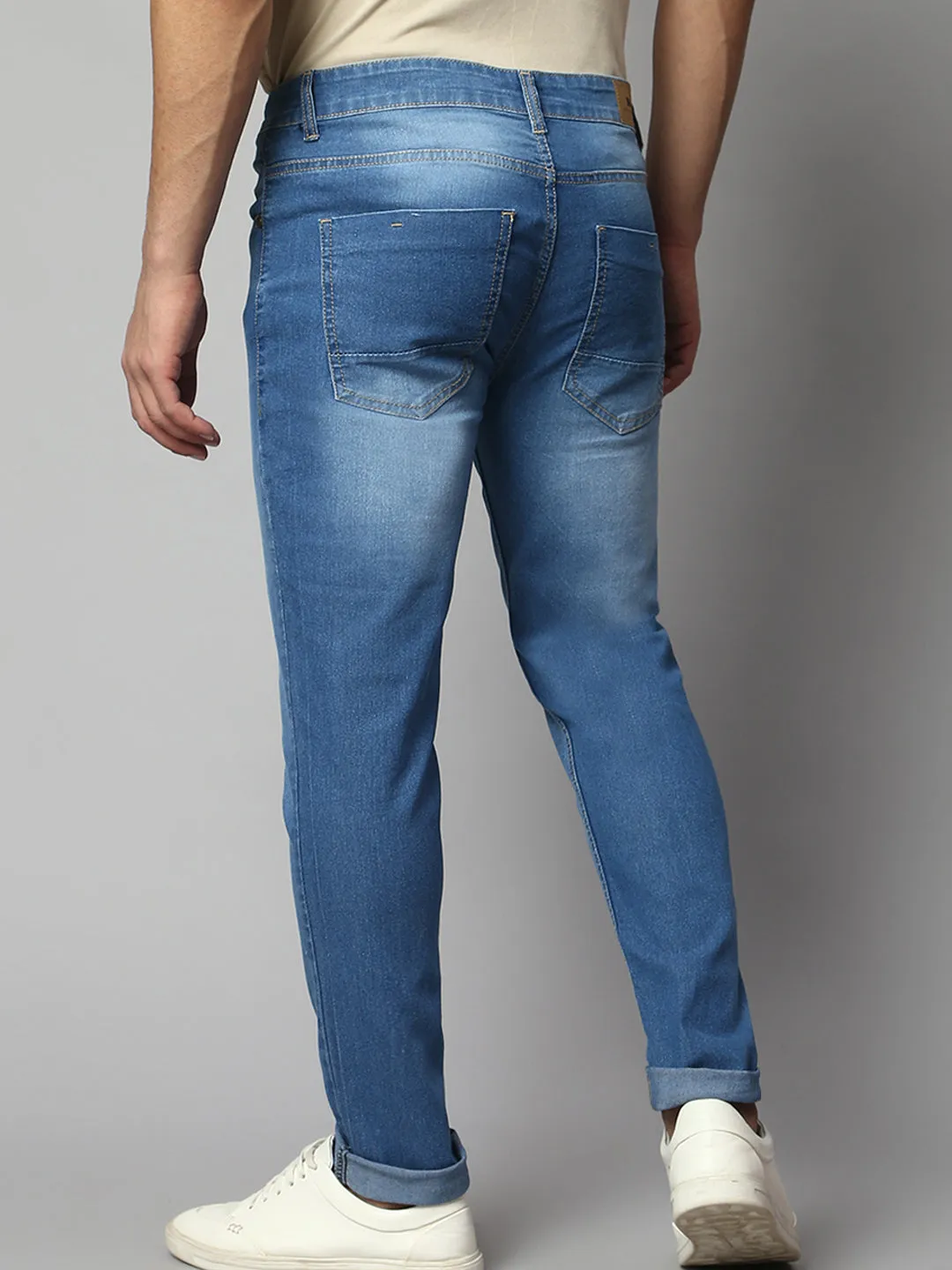 Men's Slim Fit Stretchable Denim Jeans (Indigo)