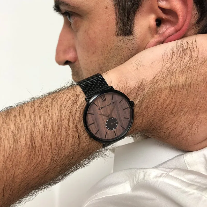 Men's Slim Wood Watch