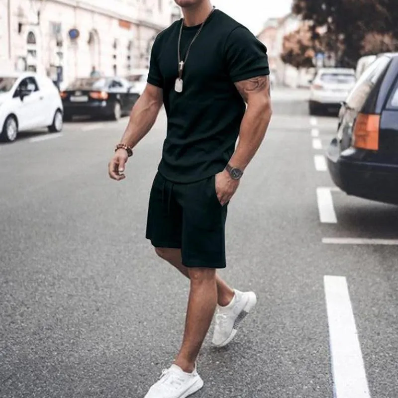 Men's Solid Color Sports and Leisure Suit 60109192YM