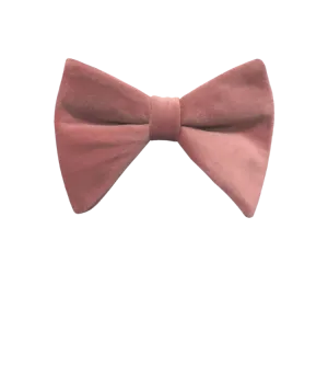 Men's solid rose gold velvet bowtie and pocket square