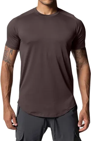 Men's Sport T-Shirts Breathable Quick Dry Sport Running Shirts Gym Bodybuilding Workout Moisture Wicking Tee Tops