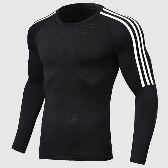 Men's Sports Compression Racing Set T-Shirt   Pants - Skin Tights Fitness Long Sleeve