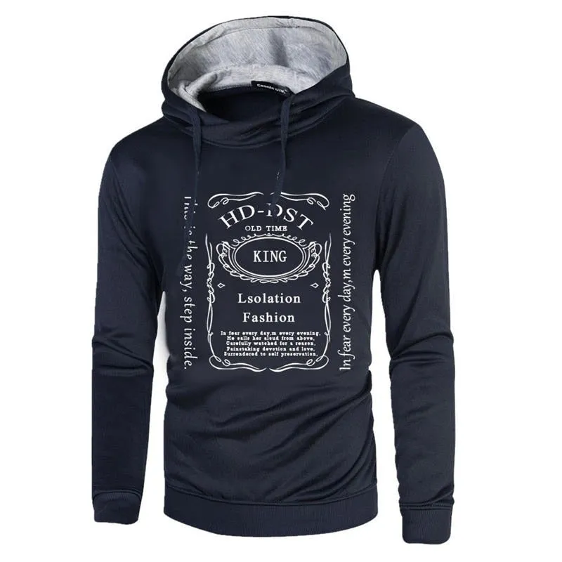 Men's Spring/Autumn Casual Printed Hoodie