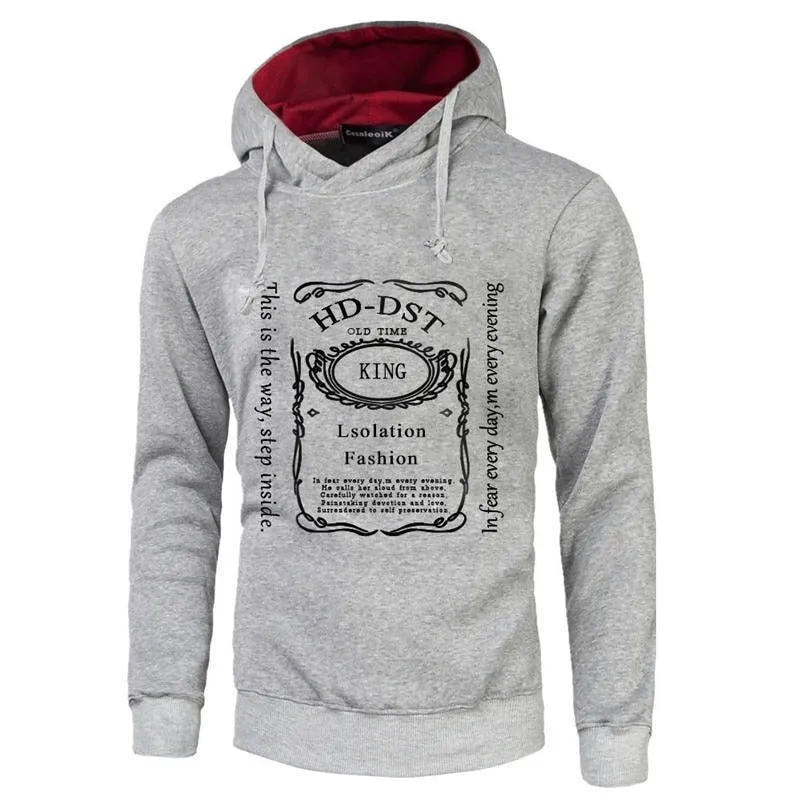Men's Spring/Autumn Casual Printed Hoodie