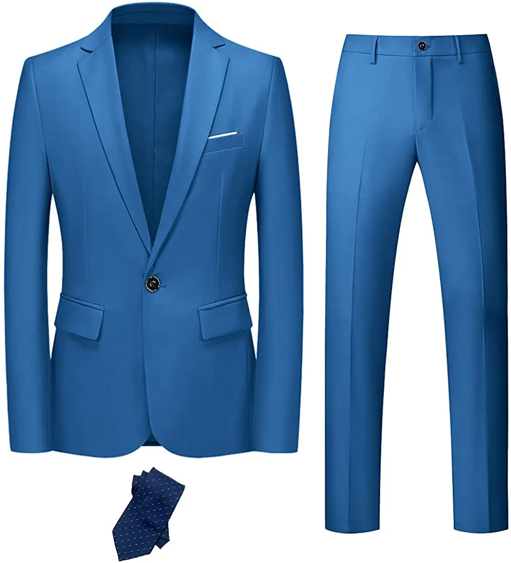 Men's Stefano 3pc Slim Fit Pastel Green Blazer/Pants Formal Suit