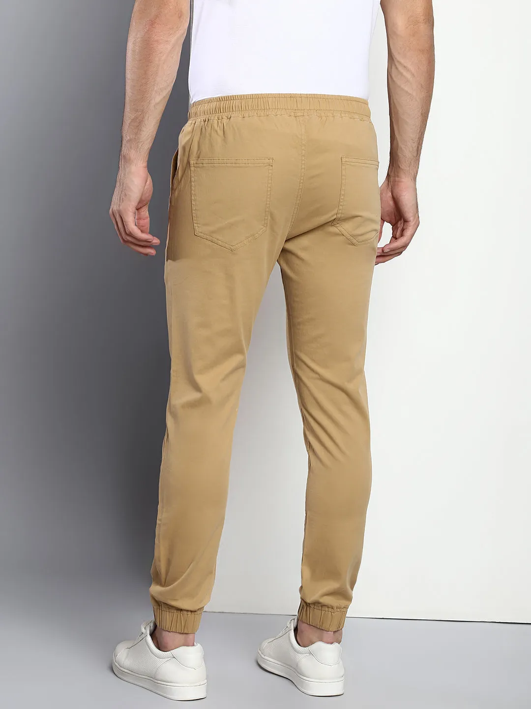 Men's Straight Fit Cotton Joggers (Dharkhaki)