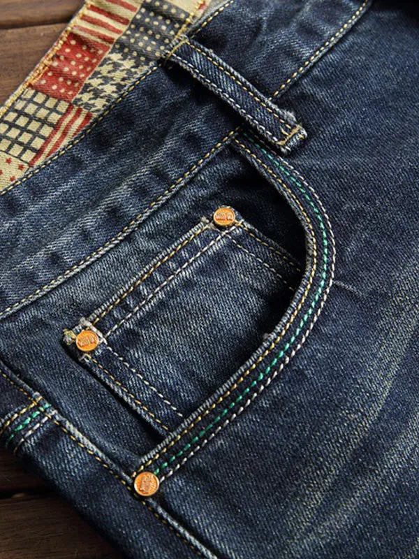 Men's Straight Leg Ripped Jeans