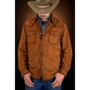 Men's Suede Leather Shirt Jacket