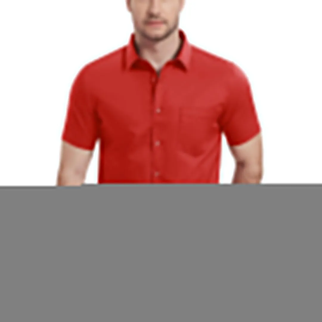 Men's Summer Casual Regular Fit Button Down Short Sleeve T-shirt