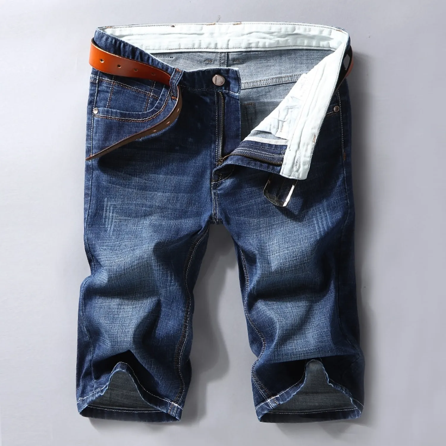 Men's Summer Denim Elastic Shorts