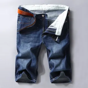 Men's Summer Denim Elastic Shorts