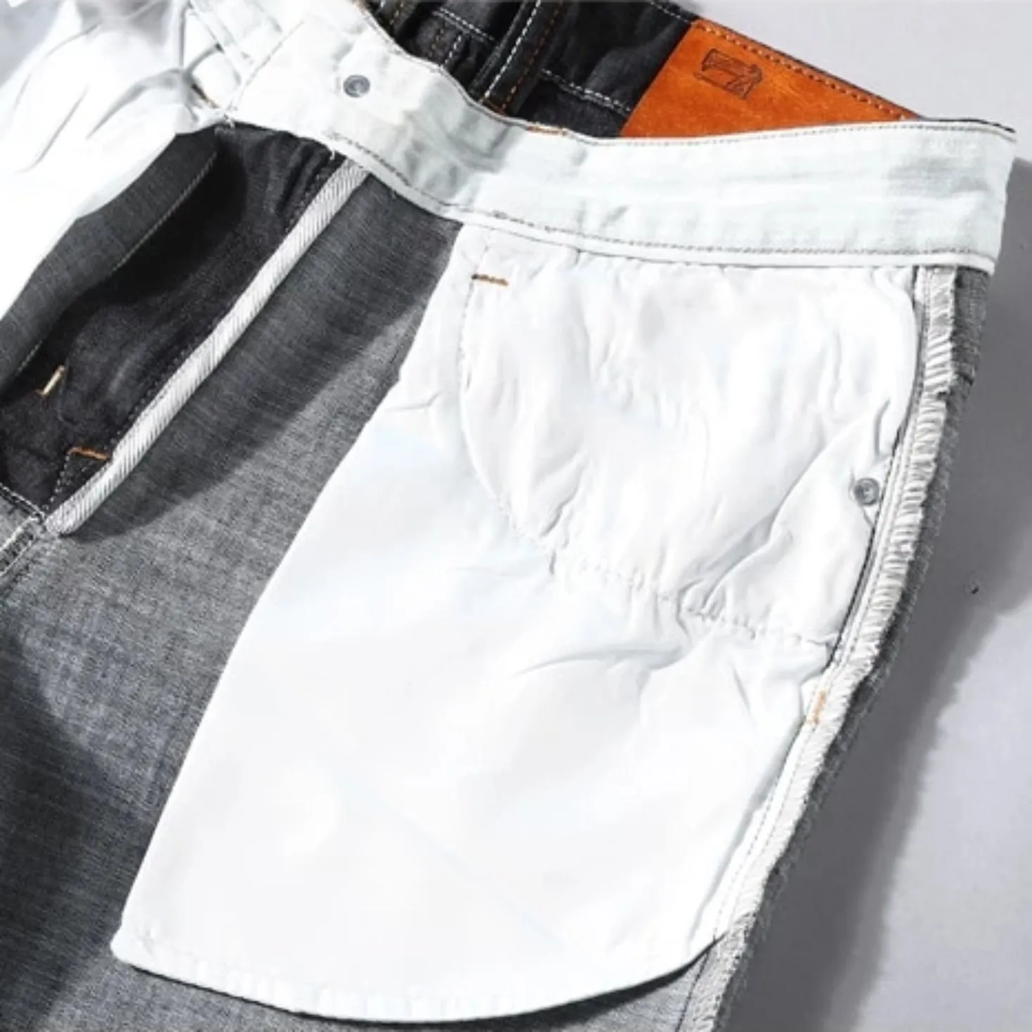 Men's Summer Denim Elastic Shorts