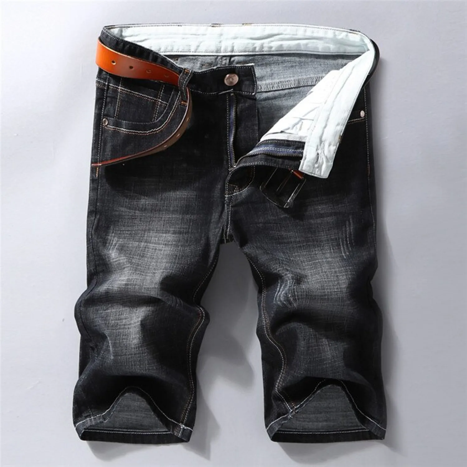 Men's Summer Denim Elastic Shorts