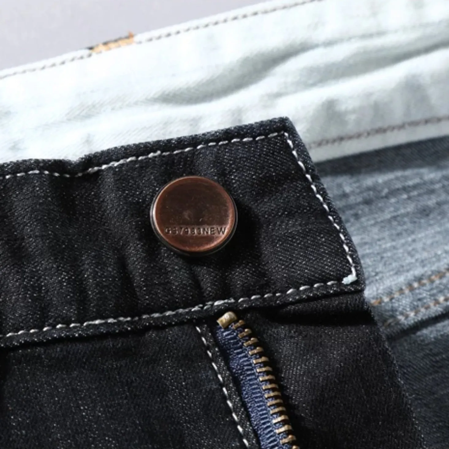 Men's Summer Denim Elastic Shorts