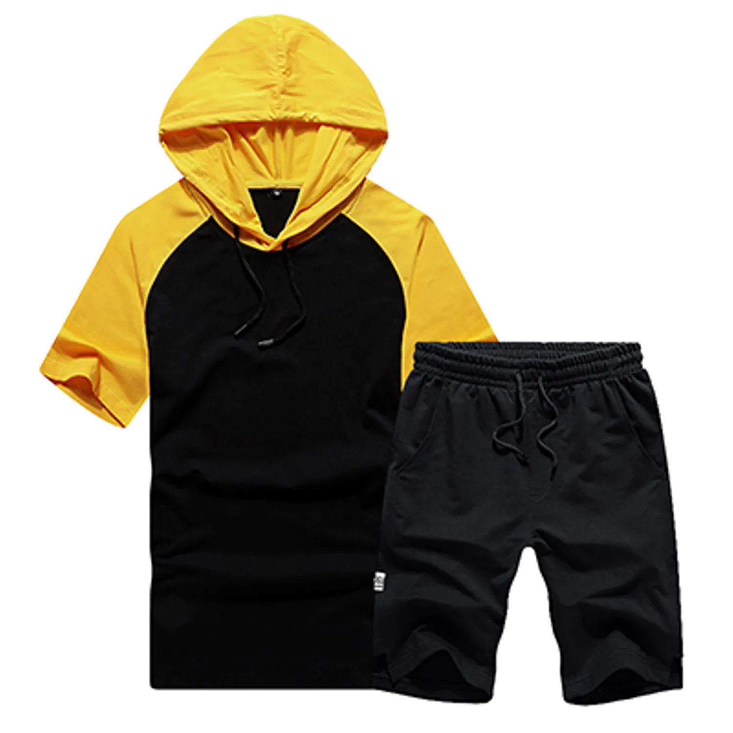 Men's Summer Hooded Sweat Suit | Short Sleeved Sweatshirt