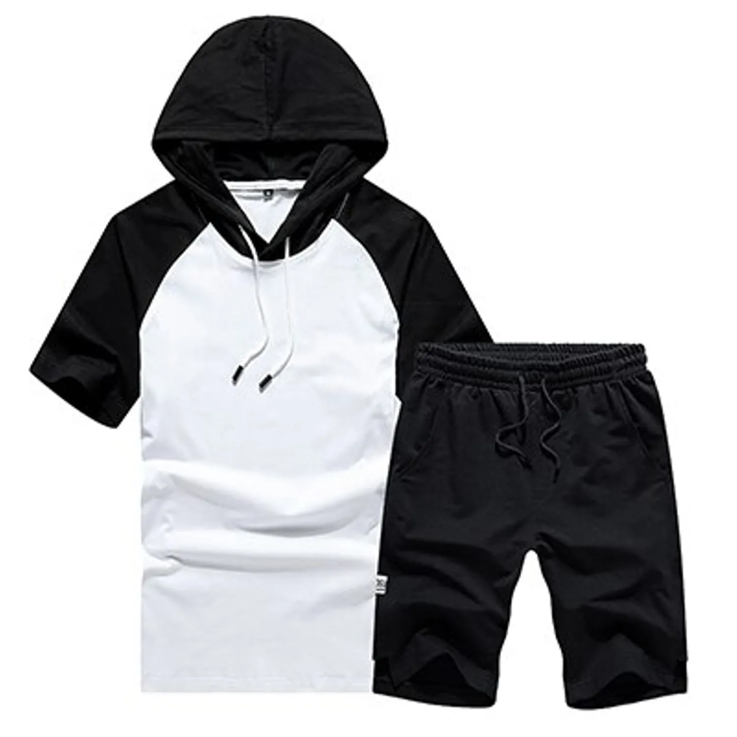 Men's Summer Hooded Sweat Suit | Short Sleeved Sweatshirt