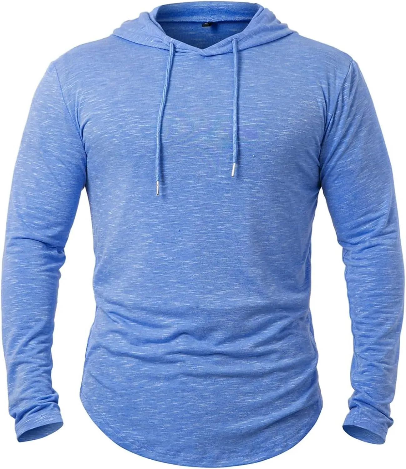 Men's Summer Shirts Long Sleeve Hat Elastic Rope Blouse Solid Color Comfy Leisure Style Sport Pants Fresh Trendy Tee