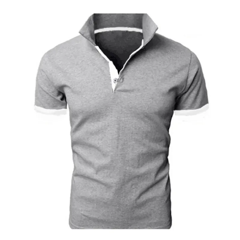 Mens  Summer Shorts Sleeve Polo Tee Shirt