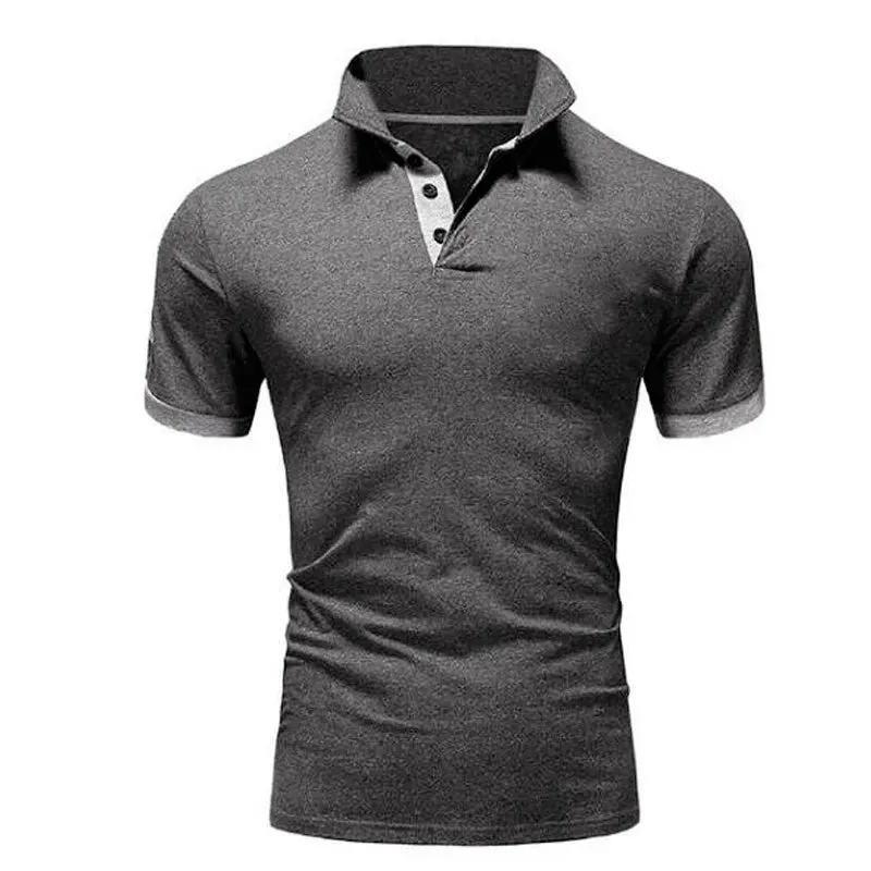 Mens  Summer Shorts Sleeve Polo Tee Shirt