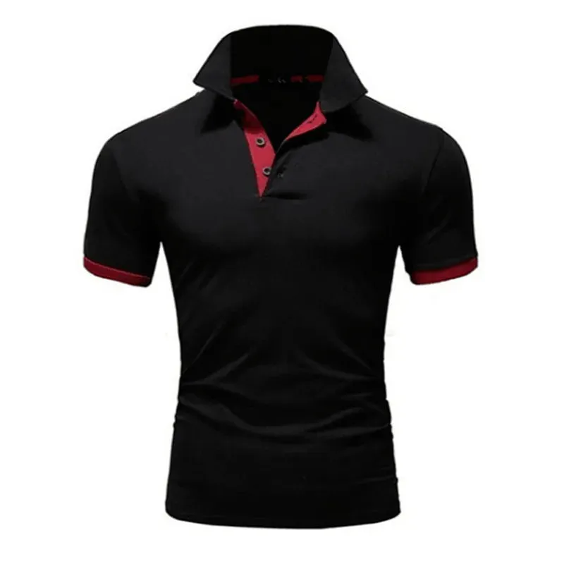 Mens  Summer Shorts Sleeve Polo Tee Shirt