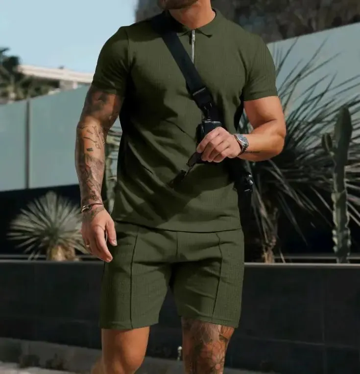 Men's Summer Waffle Casual Suit