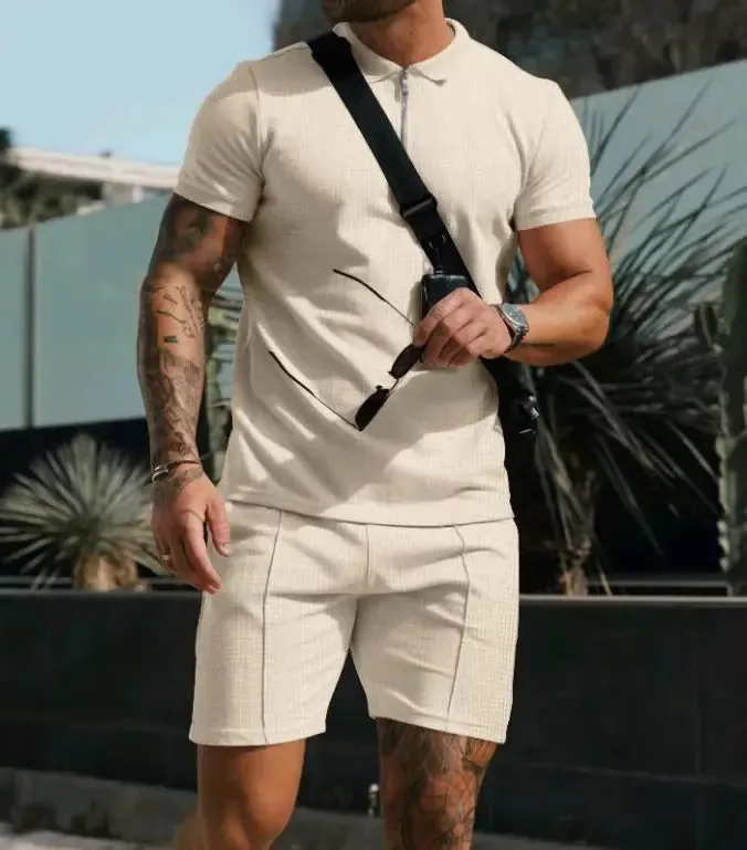 Men's Summer Waffle Casual Suit